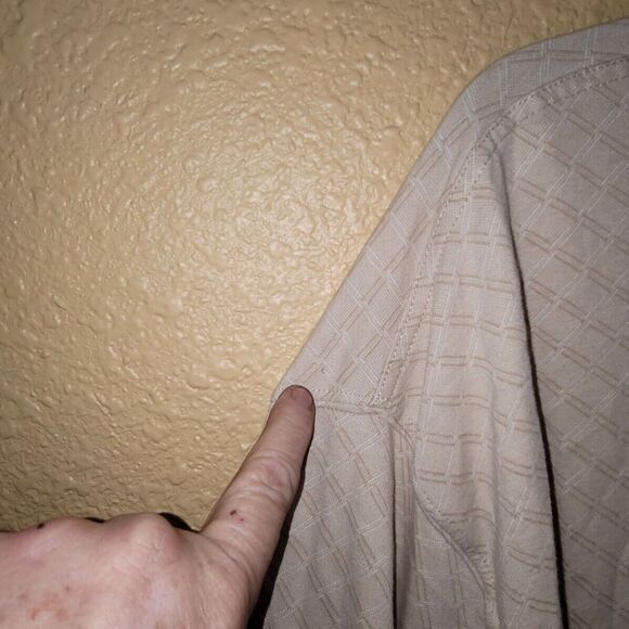 Red Macaw Mens Polo Shirt 3XLT Beige Patterned Short Sleeve - Picture 5 of 12